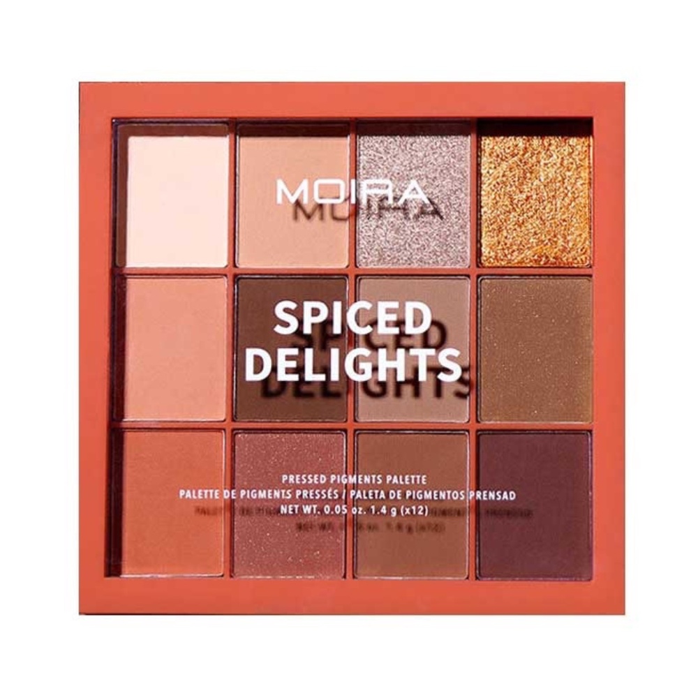 Moira Spiced Delights Orange and Brown Neutral Summer Travel Eyeshadow Palette